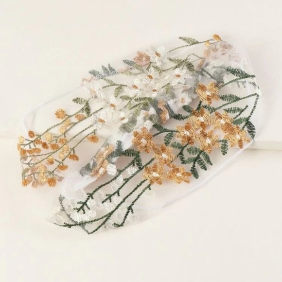 Floral Sheer Headband - Picture 2 of 6